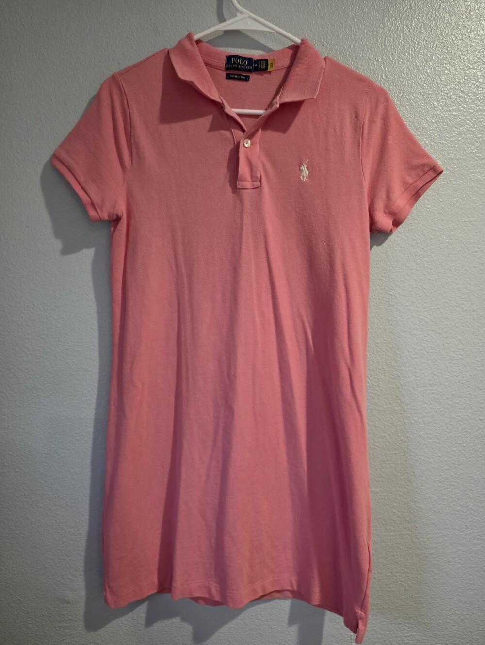 Polo Ralph Lauren Girl's Pink The Mesh Mini Dress M